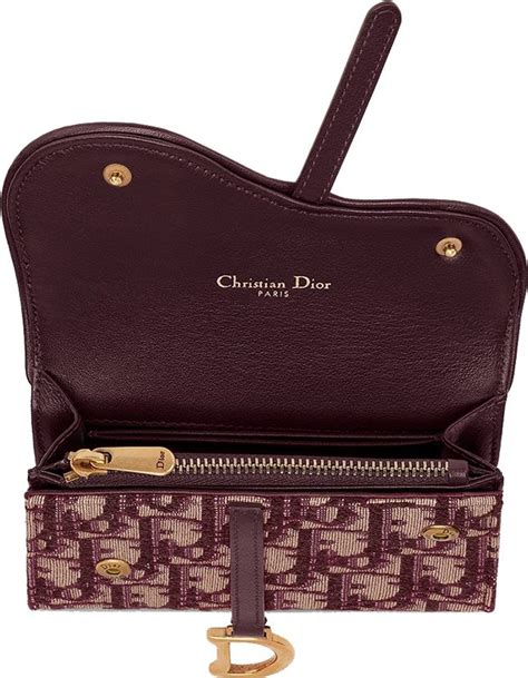 dior saddle pouch wallet|long saddle wallet with chain.